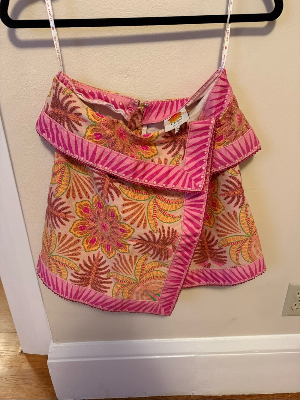 FARM RIO sand palm scarf skirt (size S)